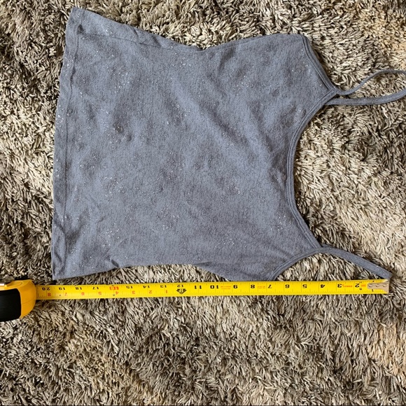 Express World Brand: 90’s Crop Cami Top Silver - Picture 5 of 6